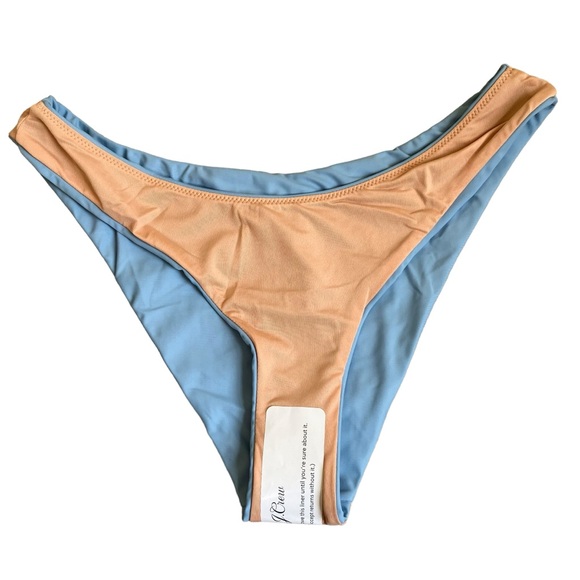 NWT J. Crew Blue Mist Baby Blue Curved Waist Cheeky Bikini Bottoms Sz M - Picture 9 of 13